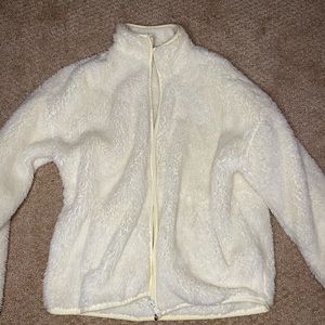 White/Cream Sherpa zip-up